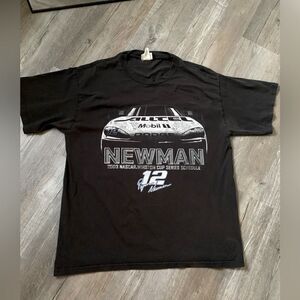 VTG Ryan Newman Nascar Graphic T-shirt 2003 Winston Cup Series Black Size L